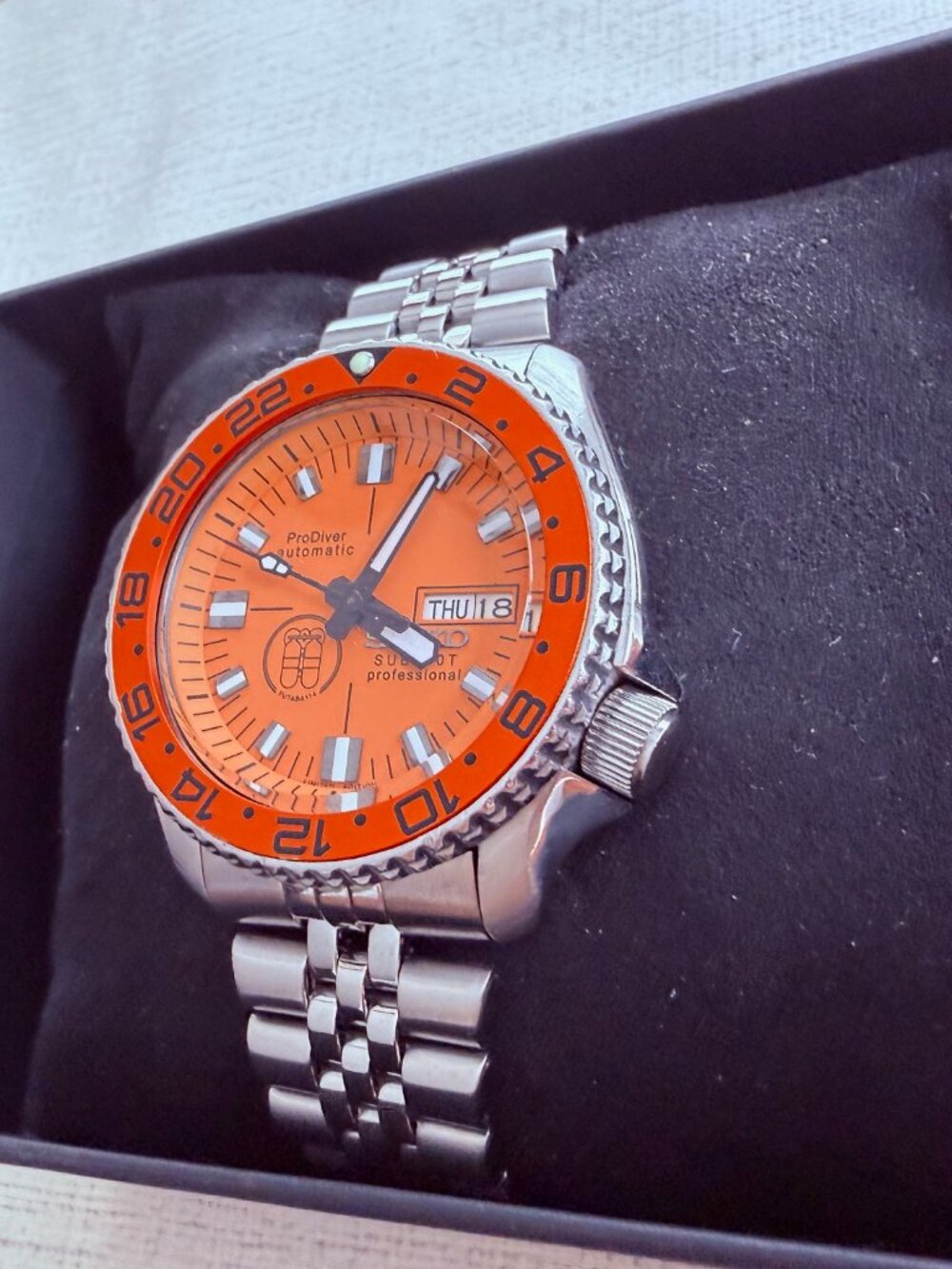 SEIKO DIVERS 7002-700J ORANGE PROFESSIONAL DIAL AUTOMATIC MENS WATCH
